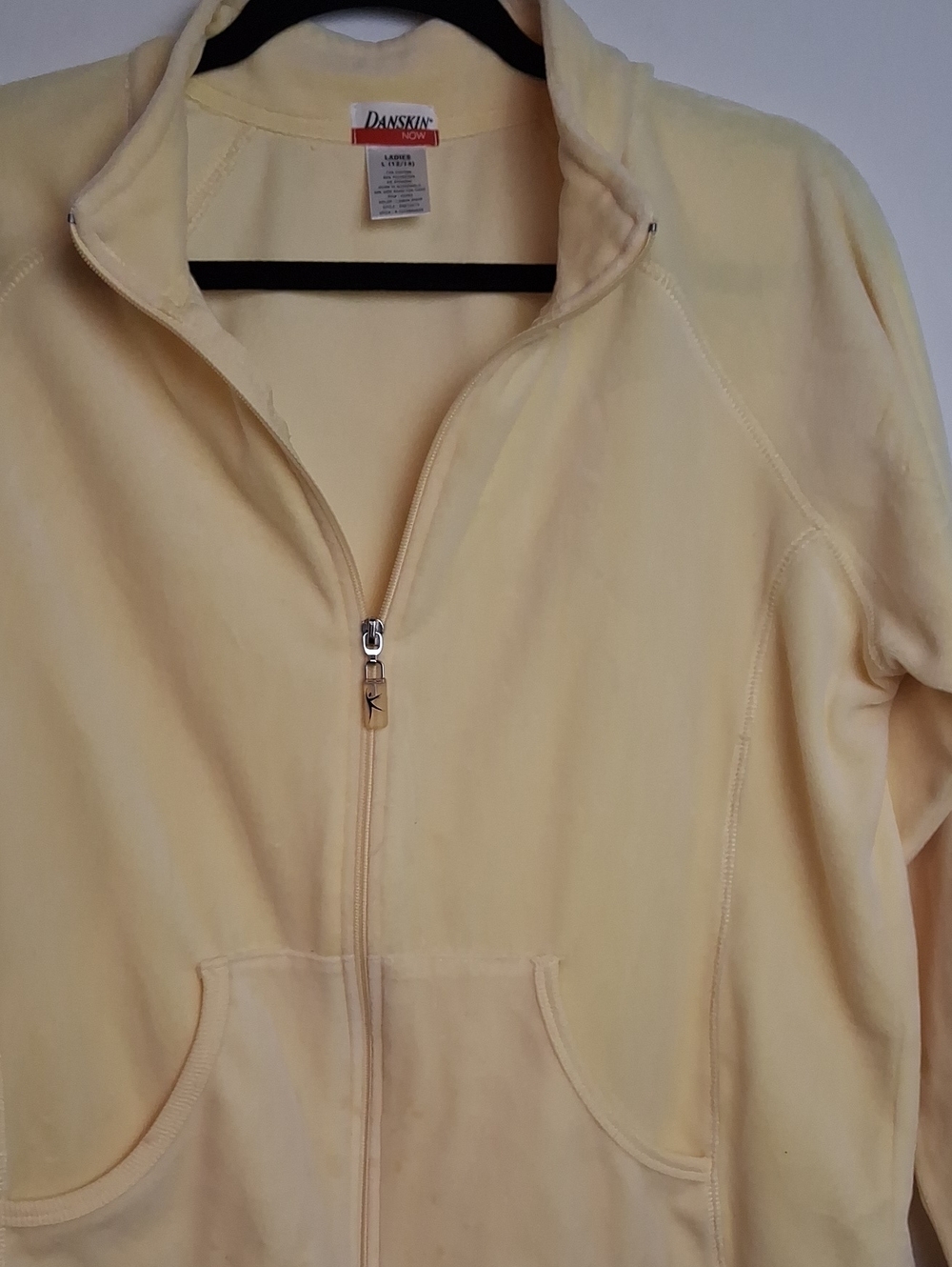Danskin Light Yellow Zip-Up Jacket
